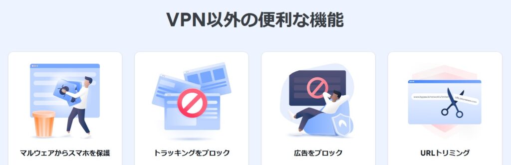 ✓NordVPNの、VPN以外の機能