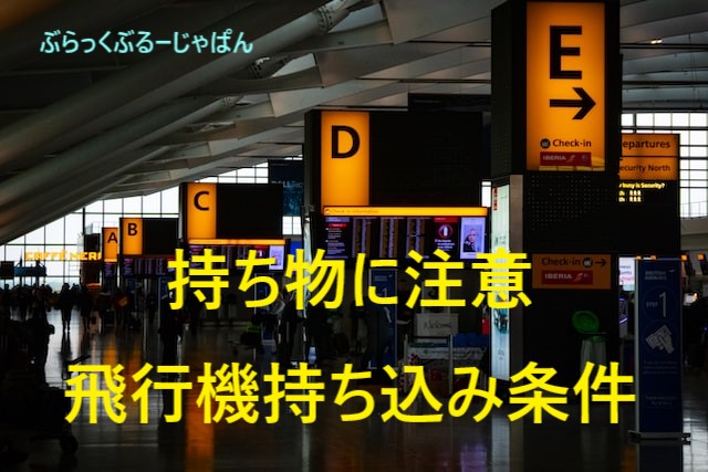 ３．ワーホリの持ち物で注意すべきもの（飛行機持ち込み条件）